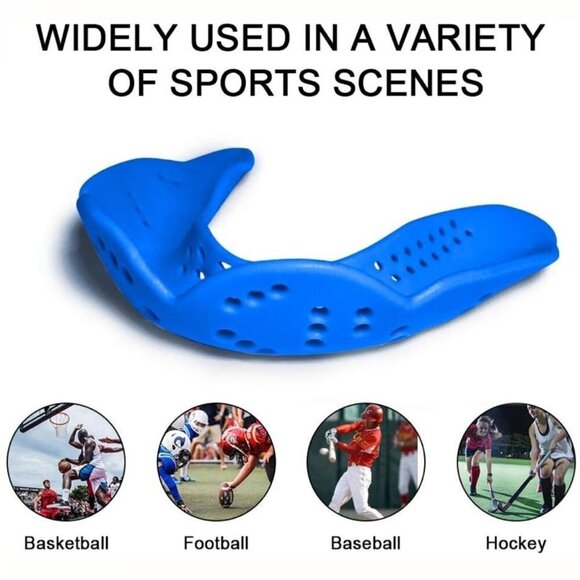 Sports Mouth Guard 1.6mm Custom Fit Youth/Adults Blue - Picture 5 of 8